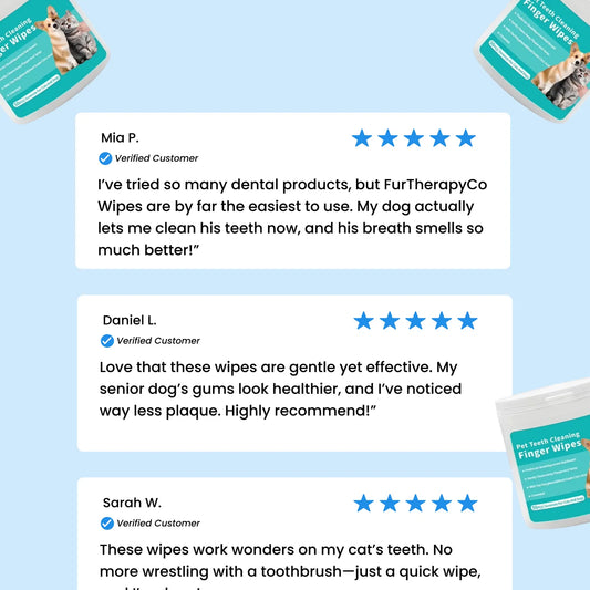 Natural Pet Dental Finger Wipes
